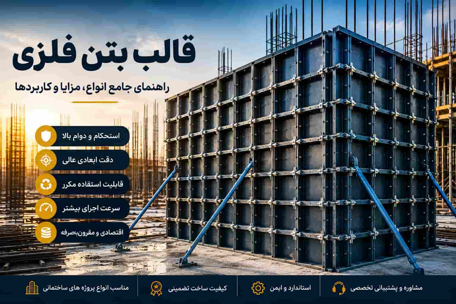 قالب بتن فلزی چیست؟ راهنمای کامل آشنایی با انواع و کاربردها